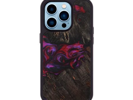 iPhone 14 Pro Wood+Resin Phone Case - Cheyenne (Red, 710375) Cheap