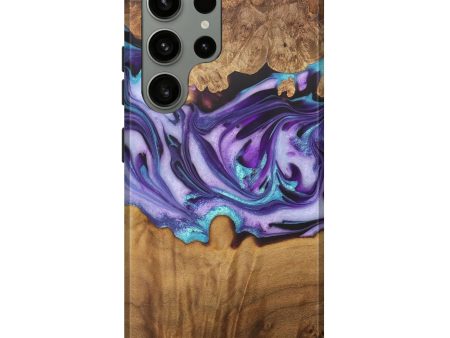 Galaxy S23 Ultra Wood+Resin Live Edge Phone Case - Eula (Purple, 710433) Discount