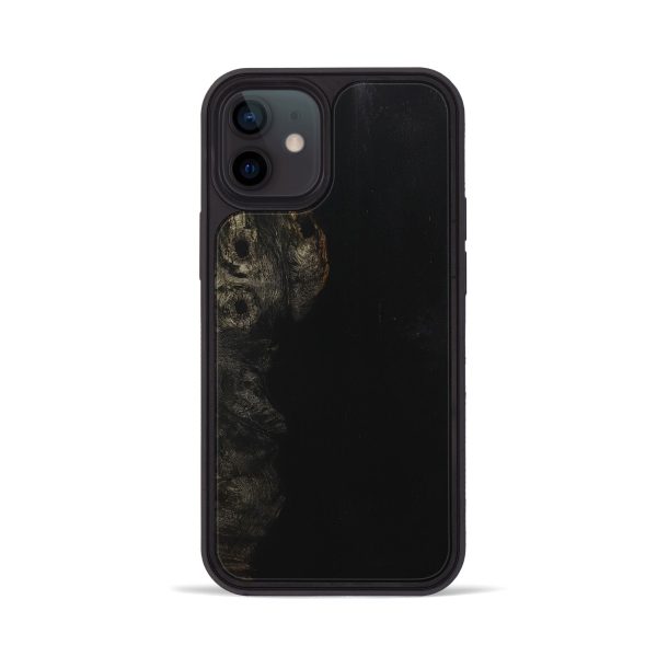 iPhone 12 Wood+Resin Phone Case - Patrice (Pure Black, 707005) Supply