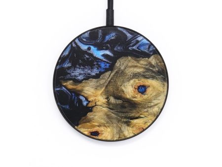 Circle Wood+Resin Wireless Charger - Ezekiel (Blue, 709085) Online Hot Sale