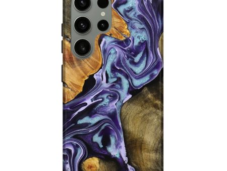 Galaxy S24 Ultra Wood+Resin Live Edge Phone Case - Barry (Purple, 707760) Cheap