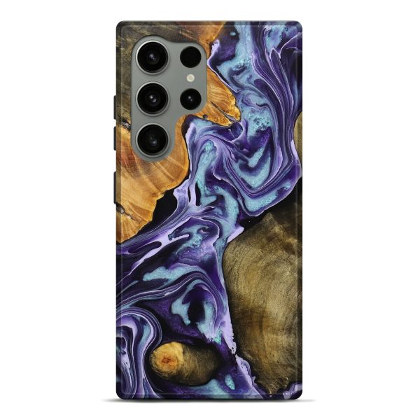 Galaxy S24 Ultra Wood+Resin Live Edge Phone Case - Barry (Purple, 707760) Cheap