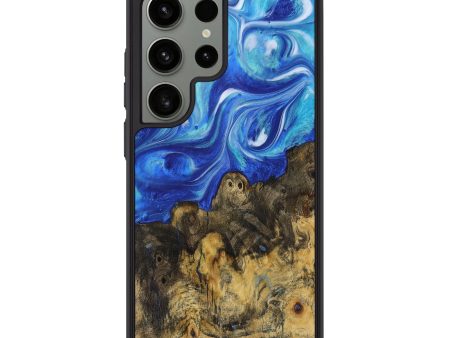 Galaxy S24 Ultra Wood+Resin Phone Case - Daniella (Blue, 709781) For Discount