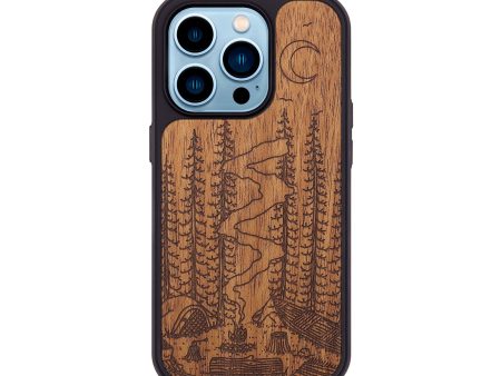 iPhone 14 Pro Wood+Resin Phone Case - Camp - Mahogany (Curated) For Discount