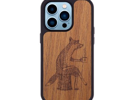 iPhone 14 Pro Wood+Resin Phone Case - Fox - Mahogany (Curated) Cheap