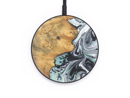 Circle Wood+Resin Wireless Charger - Clay (Black & White, 706746) Online