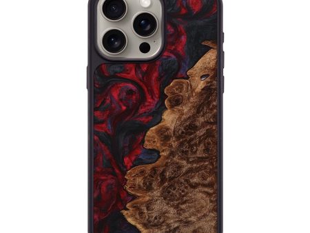 iPhone 15 Pro Max Wood+Resin Phone Case - Sawyer (Red, 709751) Hot on Sale