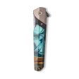 Live Edge Wood+Resin Pocket Knife - Josue (Green, 710192) Hot on Sale