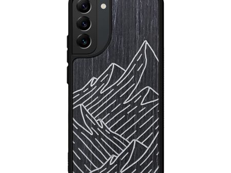 Galaxy S22 Plus Wood+Resin Phone Case - Mountain - Ebony (Curated) Fashion