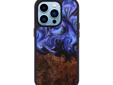 iPhone 14 Pro Wood+Resin Phone Case - Niko (Purple, 707889) Online