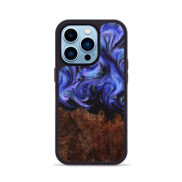 iPhone 14 Pro Wood+Resin Phone Case - Niko (Purple, 707889) Online