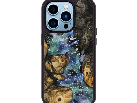 iPhone 14 Pro Wood+Resin Phone Case - April (Cosmos, 709537) For Sale