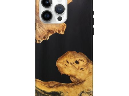 iPhone 15 Pro Max Wood+Resin Live Edge Phone Case - Aiden (Pure Black, 706515) Supply