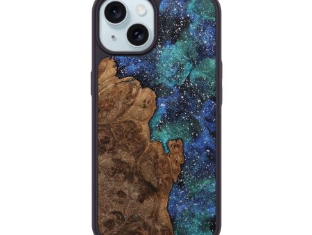 iPhone 15 Wood+Resin Phone Case - Felicia (Cosmos, 709897) For Cheap