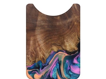 Live Edge Wood+Resin Wallet - Alicia (Purple, 708924) For Sale