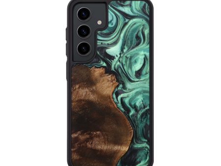 Galaxy S24 Wood+Resin Phone Case - Harmony (Green, 708948) Online