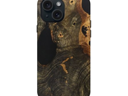 iPhone 15 Wood+Resin Live Edge Phone Case - Ty (Wood Burl, 710130) Supply