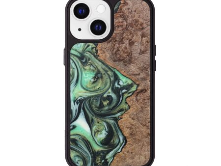 iPhone 13 Wood+Resin Phone Case - Katina (Green, 708957) Online Hot Sale