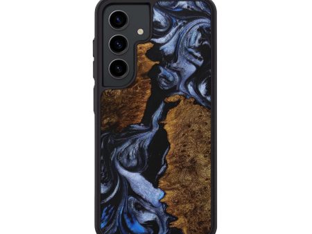 Galaxy S24 Wood+Resin Phone Case - Victoria (Blue, 708291) Supply