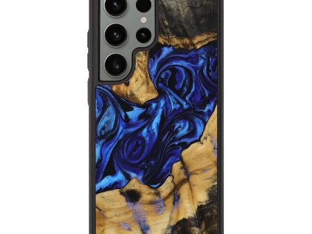 Galaxy S23 Ultra Wood+Resin Phone Case - Raiden (Blue, 707871) Cheap