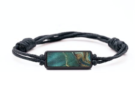 Classic Wood+Resin Bracelet - August (Teal & Gold, 709224) Cheap