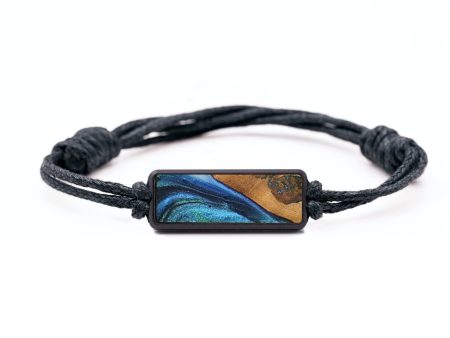 Classic Wood+Resin Bracelet - Robyn (Blue, 709191) on Sale