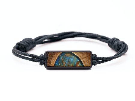 Classic Wood+Resin Bracelet - Sawyer (Teal & Gold, 709221) For Discount