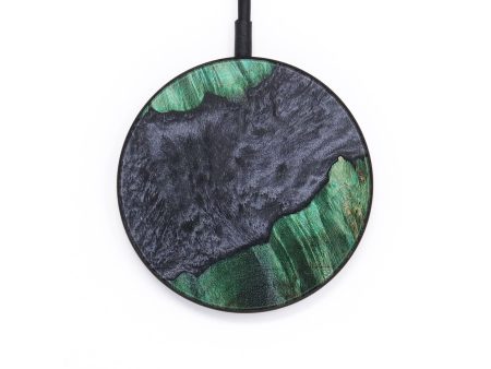 Circle Wood+Resin Wireless Charger - Aurora (Pure Black, 706759) Sale