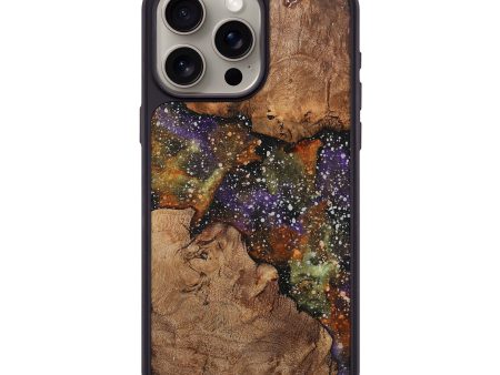 iPhone 15 Pro Max Wood+Resin Phone Case - Sally (Cosmos, 709905) For Sale