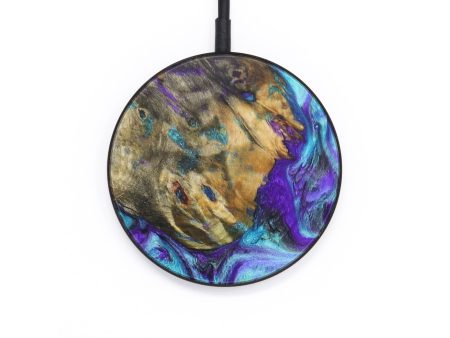 Circle Wood+Resin Wireless Charger - Fatima (Purple, 709070) Online