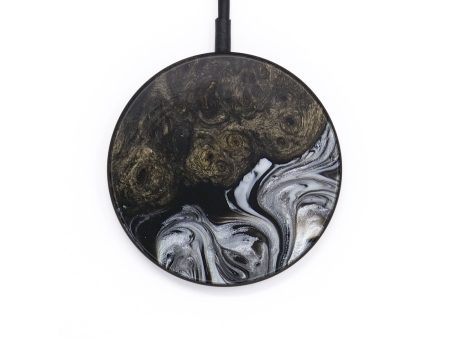 Circle Wood+Resin Wireless Charger - Brian (Black & White, 706741) Online