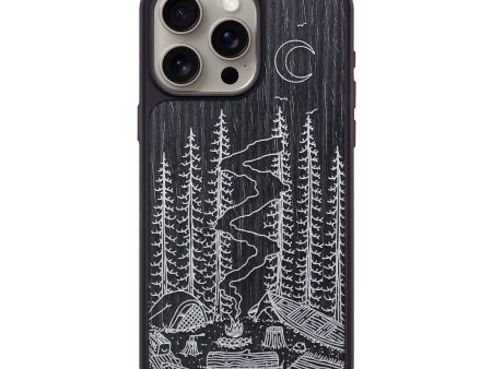 iPhone 15 Pro Max Wood+Resin Phone Case - Camp - Ebony (Curated) For Sale