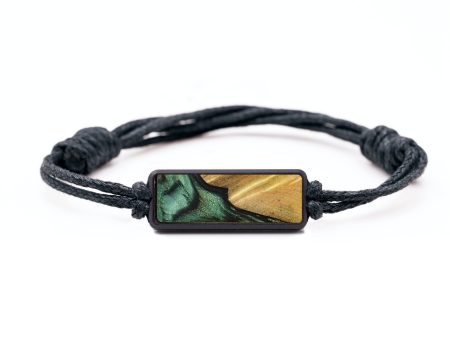 Classic Wood+Resin Bracelet - Tatum (Green, 709155) For Sale