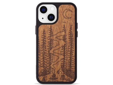 iPhone 13 mini Wood+Resin Phone Case - Camp - Mahogany (Curated) on Sale