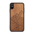 iPhone Xs Max Wood+Resin Phone Case - Mountain - Mahogany (Curated) Online