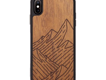 iPhone Xs Max Wood+Resin Phone Case - Mountain - Mahogany (Curated) Online