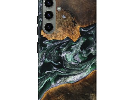 Galaxy S24 Plus Wood+Resin Live Edge Phone Case - Constance (Green, 708446) Online