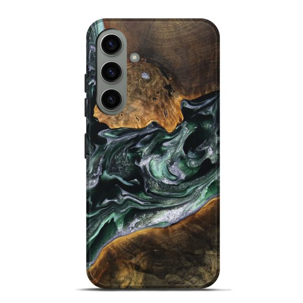 Galaxy S24 Plus Wood+Resin Live Edge Phone Case - Constance (Green, 708446) Online