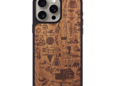 iPhone 15 Pro Max Wood+Resin Phone Case - Collage - Mahogany (Curated) Online now