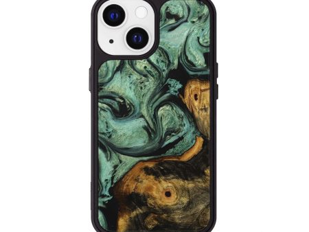 iPhone 13 Wood+Resin Phone Case - Addie (Green, 707724) Online Hot Sale