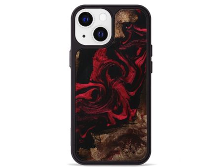 iPhone 13 mini Wood+Resin Phone Case - Haylee (Red, 706998) Online now