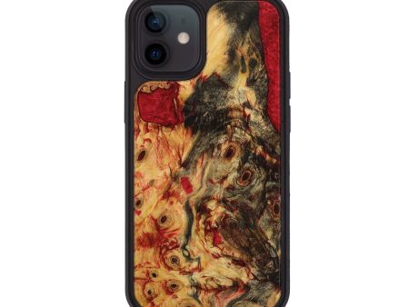 iPhone 12 Wood+Resin Phone Case - Bailey (Wood Burl, 709326) For Sale