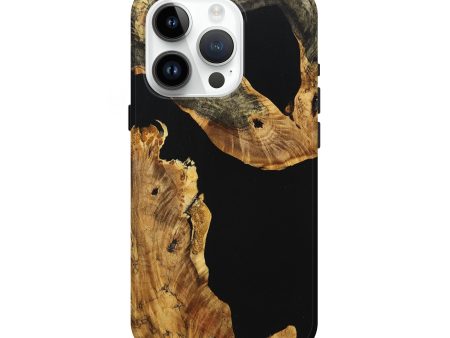 iPhone 15 Pro Wood+Resin Live Edge Phone Case - Janis (Pure Black, 708466) Online now