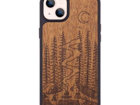 iPhone 14 Plus Wood+Resin Phone Case - Camp - Mahogany (Curated) Fashion