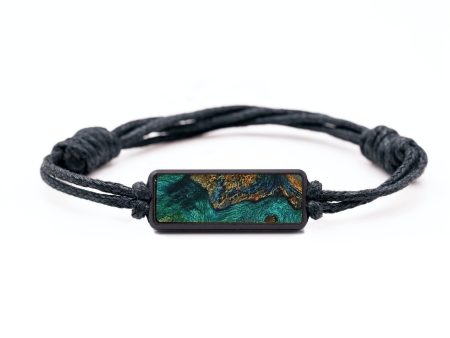 Classic Wood+Resin Bracelet - Wynter (Teal & Gold, 709207) Supply