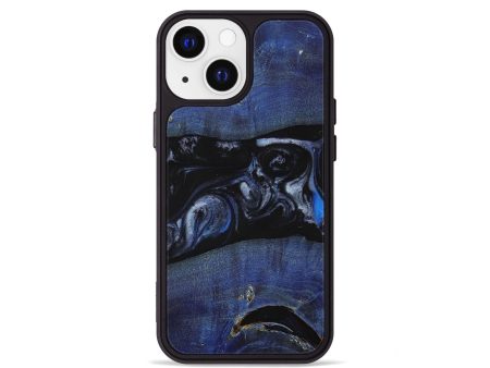 iPhone 13 mini Wood+Resin Phone Case - Olga (Blue, 708279) on Sale