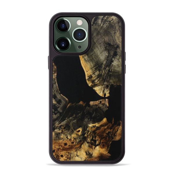 iPhone 13 Pro Max Wood+Resin Phone Case - Annika (Pure Black, 705937) Online now