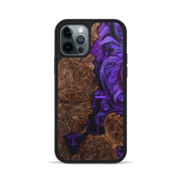 iPhone 12 Pro Wood+Resin Phone Case - Wyatt (Purple, 706903) Hot on Sale