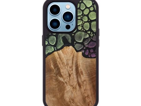 iPhone 14 Pro Wood+Resin Phone Case - Jacquelyn (Chameleon, 706633) Supply