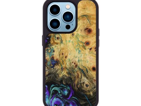 iPhone 14 Pro Wood+Resin Phone Case - Tatiana (Wood Burl, 706974) Fashion